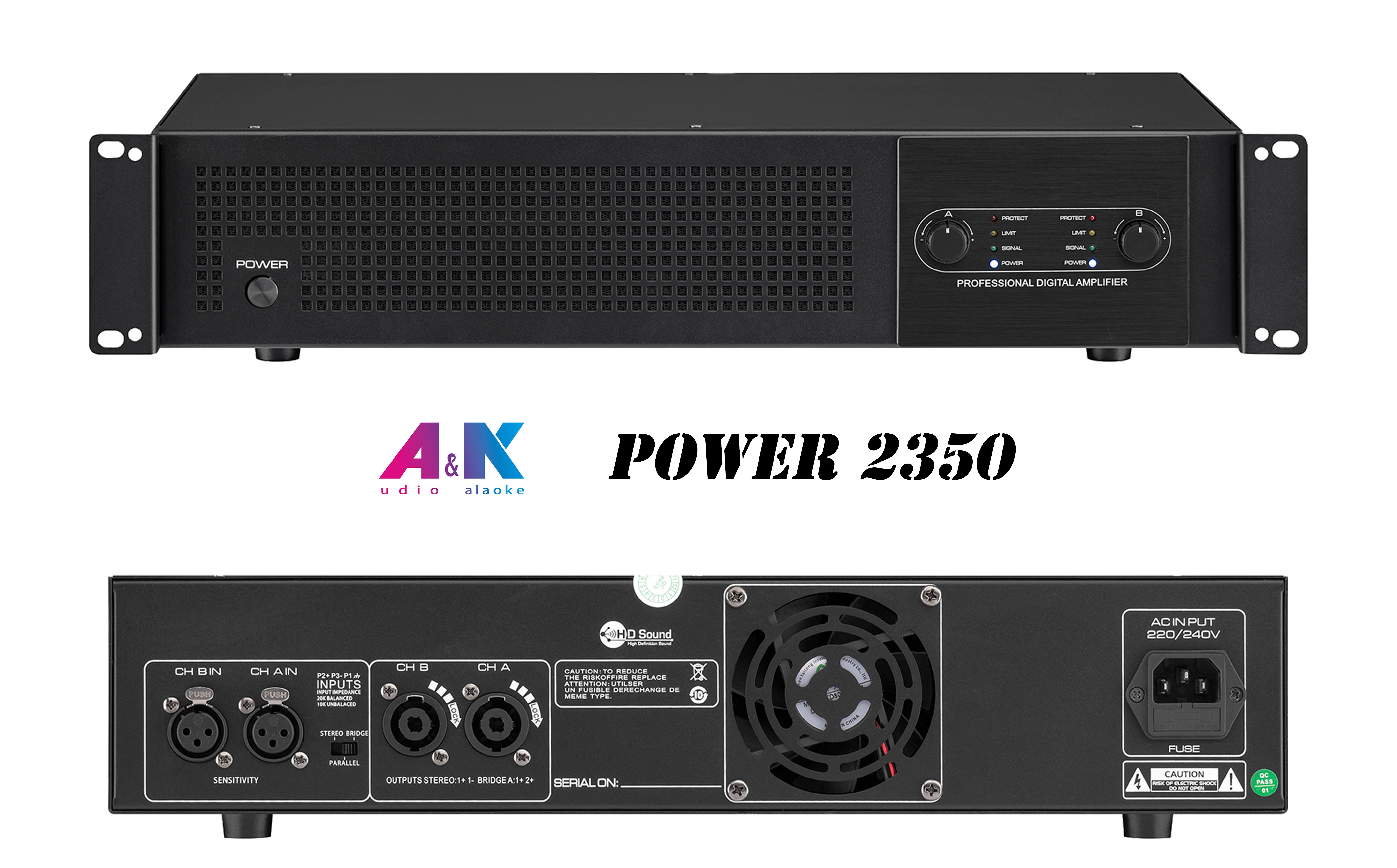 D類2通道純後級擴大機